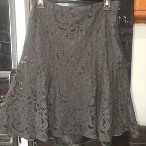 Covington Elegant Black Lace A-Line Skirt